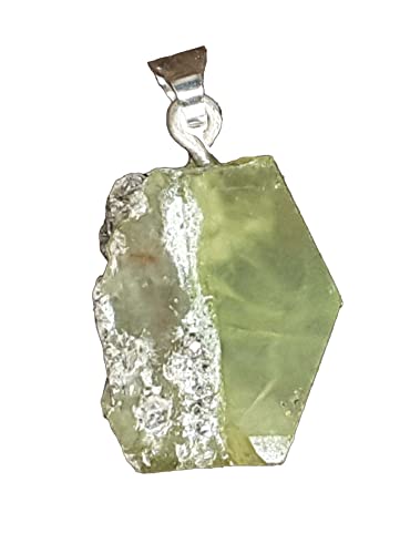 KRIO – 1 x feiner Titanit oder Sphen Rohkristall als Anhänger mit Silberöse - Größe S (Titanit 9)