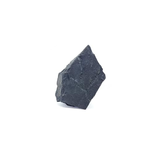 Schungit Rohstein | 100% Natürlicher Stein | Echter Schungit aus Karelien, Russland | Wurzelchakra, Wasser und Ladestein | firstonthesun® (1 Stein [2cm-4cm])