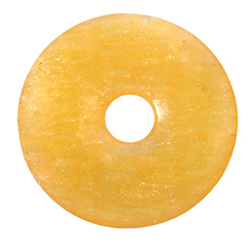 Lebensquelle Plus Orangencalcit Edelstein Donut | Ø 30 mm Anhänger