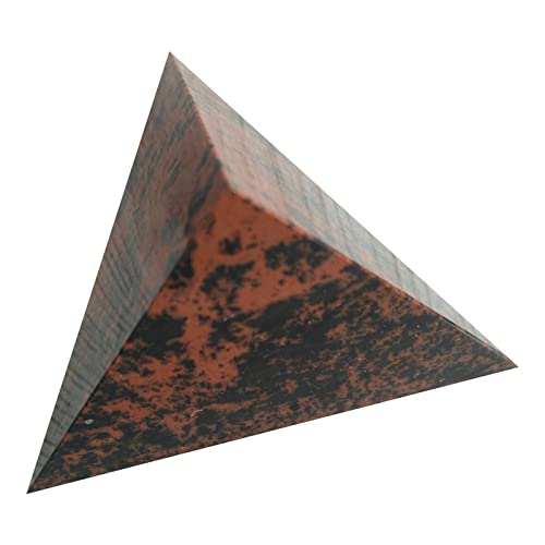 ALKOY Natürlicher Kristall rau Rote Obsidian-Tetraeder-Pyramiden-Stein-Steine-Kristalle Naturelle Cristal-Pyramiden-Dekoration