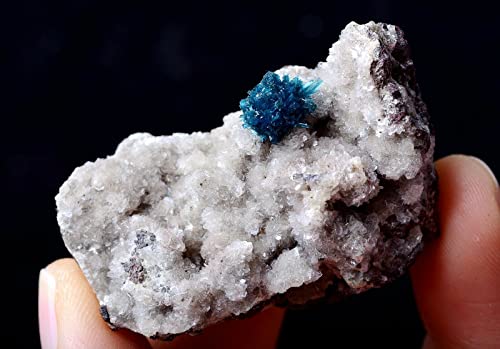 KuRkur 26,47 g natürliches symbiotisches CAVANSIT- und Zeolithkristall-Exemplar/Indien Natürliche Kristalle