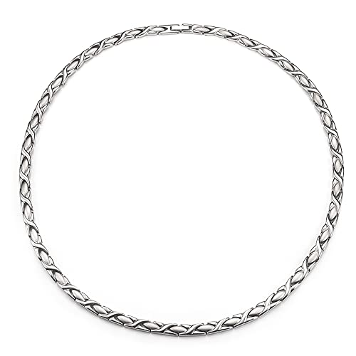 YINOX Titan Halskette für Männer oder Frauen Magnetic Healthy Solid Germanium Schmuck 53,3 cm / 5mm