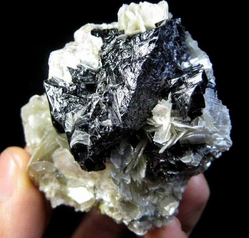 SLXWSXZE Natürlicher Kristall, rauh, hübscher Kassiterit auf Moskauer, unbeschädigtes Exemplar, China CM342372 Reiki-Kristalle