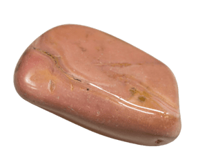 Polierter Andenopal-Stein mit natürlichen Markierungen auf schlichtem Hintergrund.